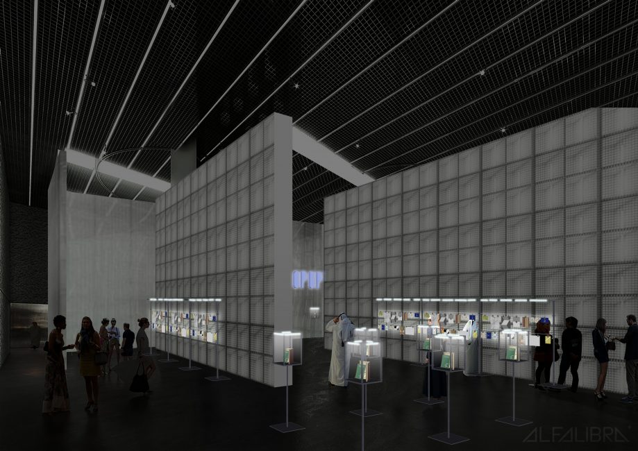 3d render for Pop-Up Exhibition at Concrete, Dubai