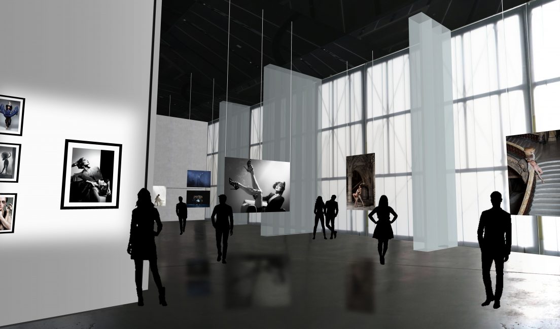 3d render for Ballet Couture Exhibition in Concrete, Dubai